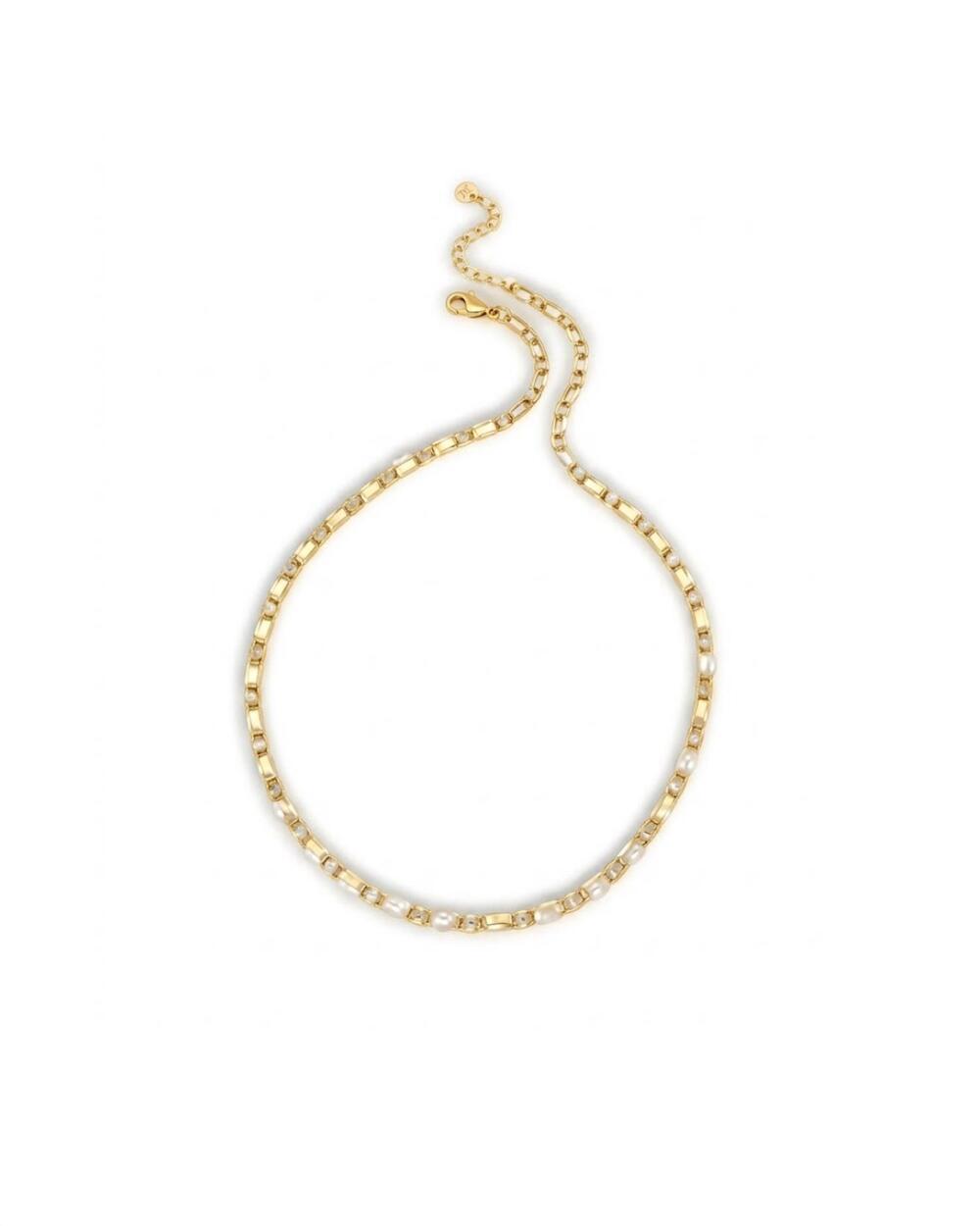 NEW THEIA women's baguette eternity necklace in gold